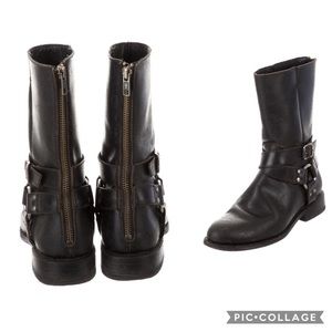 FRYE Moto Back Zipper Harness Boot 6.5